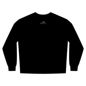 Break The Stigma Crewneck Sweatshirt in White, worn by a model, front view