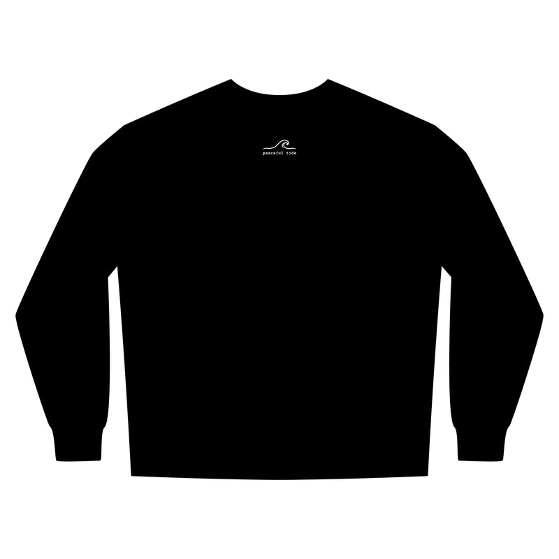 Break The Stigma Crewneck Sweatshirt in White, worn by a model, front view