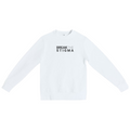 Break The Stigma Crewneck Sweatshirt in Black, worn by a model, front view