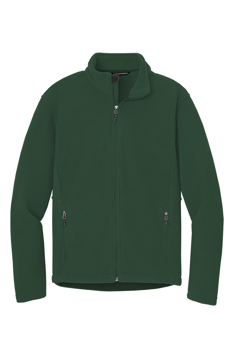 Everyday Fleece Jacket in Forest Green, front view on model