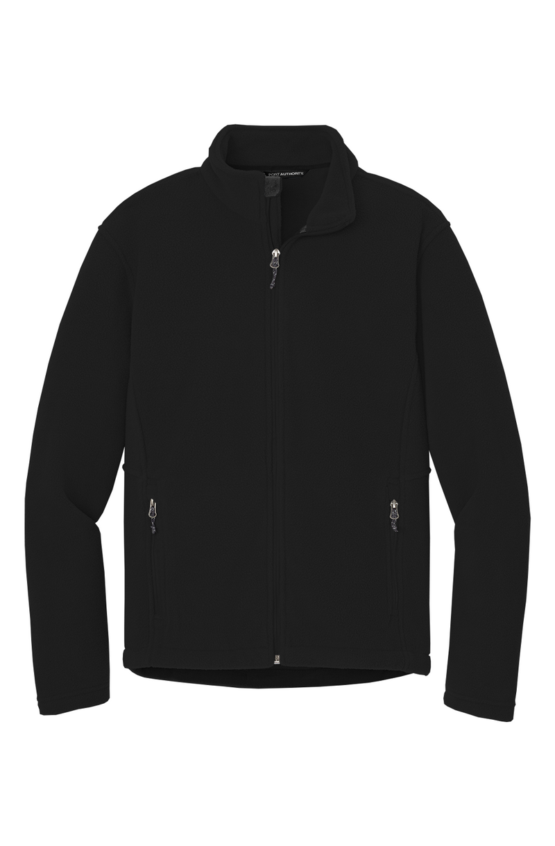 Everyday Fleece Jacket in black, front view on model