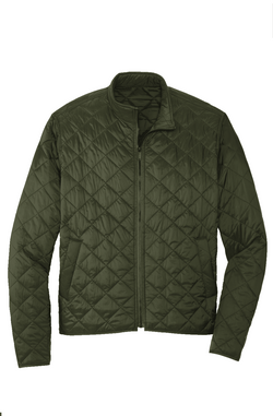 Men's Quilted Full-Zip Jacket in Townsend Green, front view on model