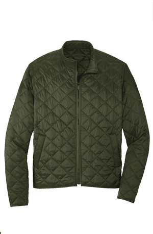 Men's Quilted Full-Zip Jacket in Townsend Green, front view on model