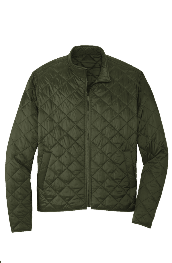 Men's Quilted Full-Zip Jacket in Townsend Green, front view on model