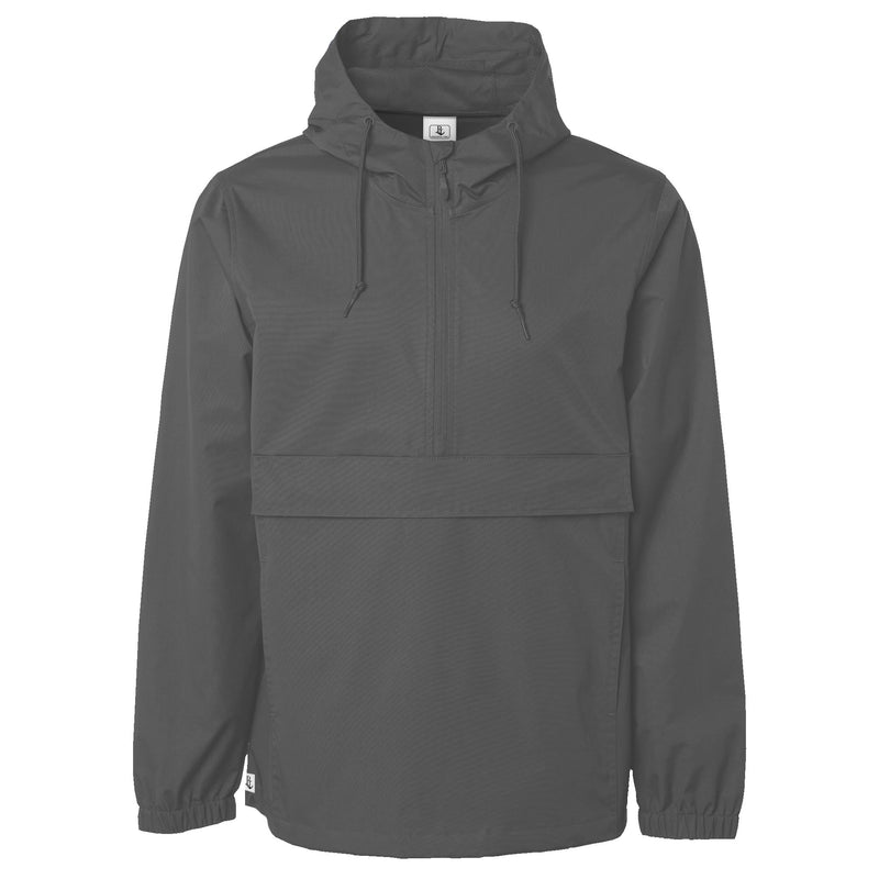 Water-Resistant Anorak Jacket in Graphite, front view on model