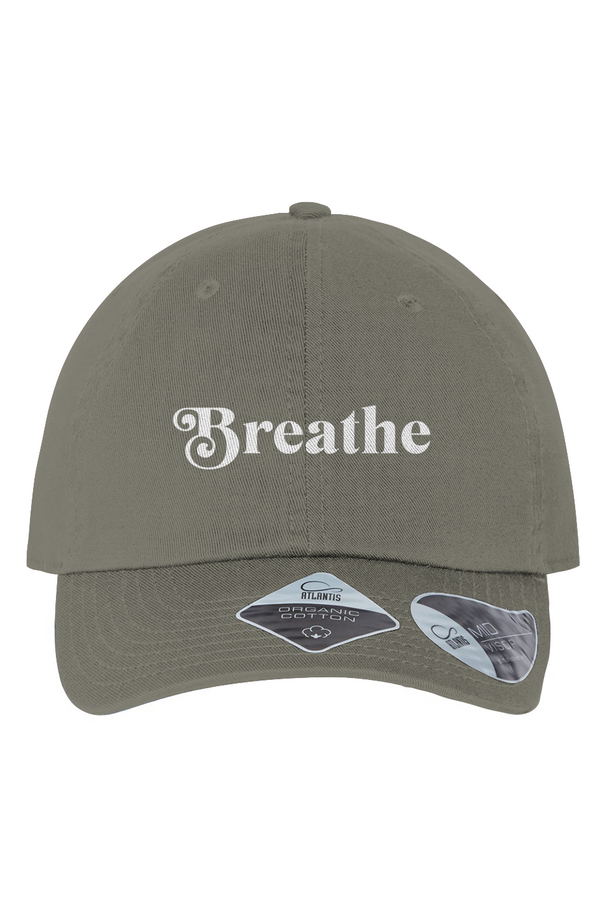 Breathe Easy Organic Baseball Cap in Olive — front view