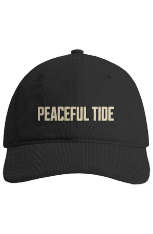 Classic Corduroy Cap in Black — front view