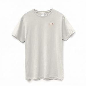 Classic Supima Cotton Tee in Natural, side view on model