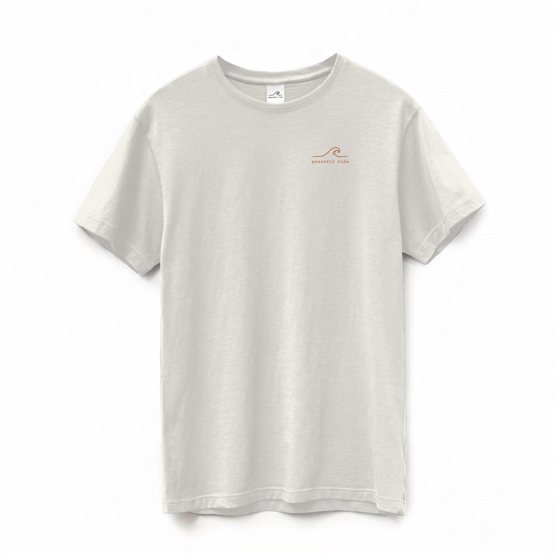 Classic Supima Cotton Tee in Natural, side view on model