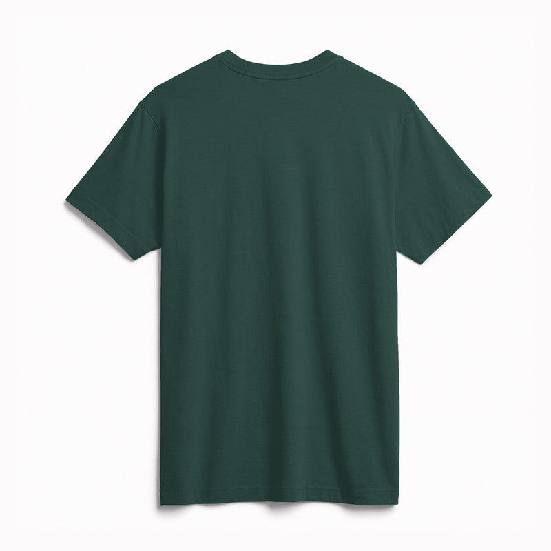 Classic Supima Cotton Tee in Forest, back view on model