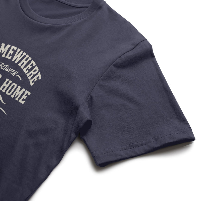 Be Present Tee in True Navy — folded flat