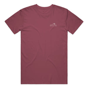 Goods for the Soul Tee in Chili — on model, front view