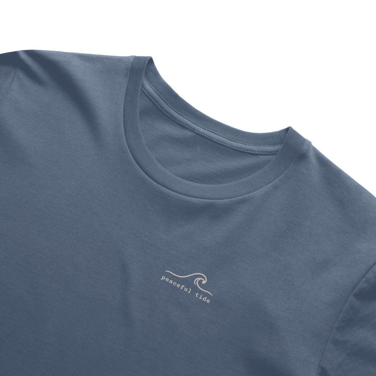 Good Days Drift In Tee in Blue Jean, fabric detail close-up