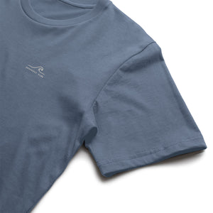 Good Days Drift In Tee in Blue Jean, side view on model