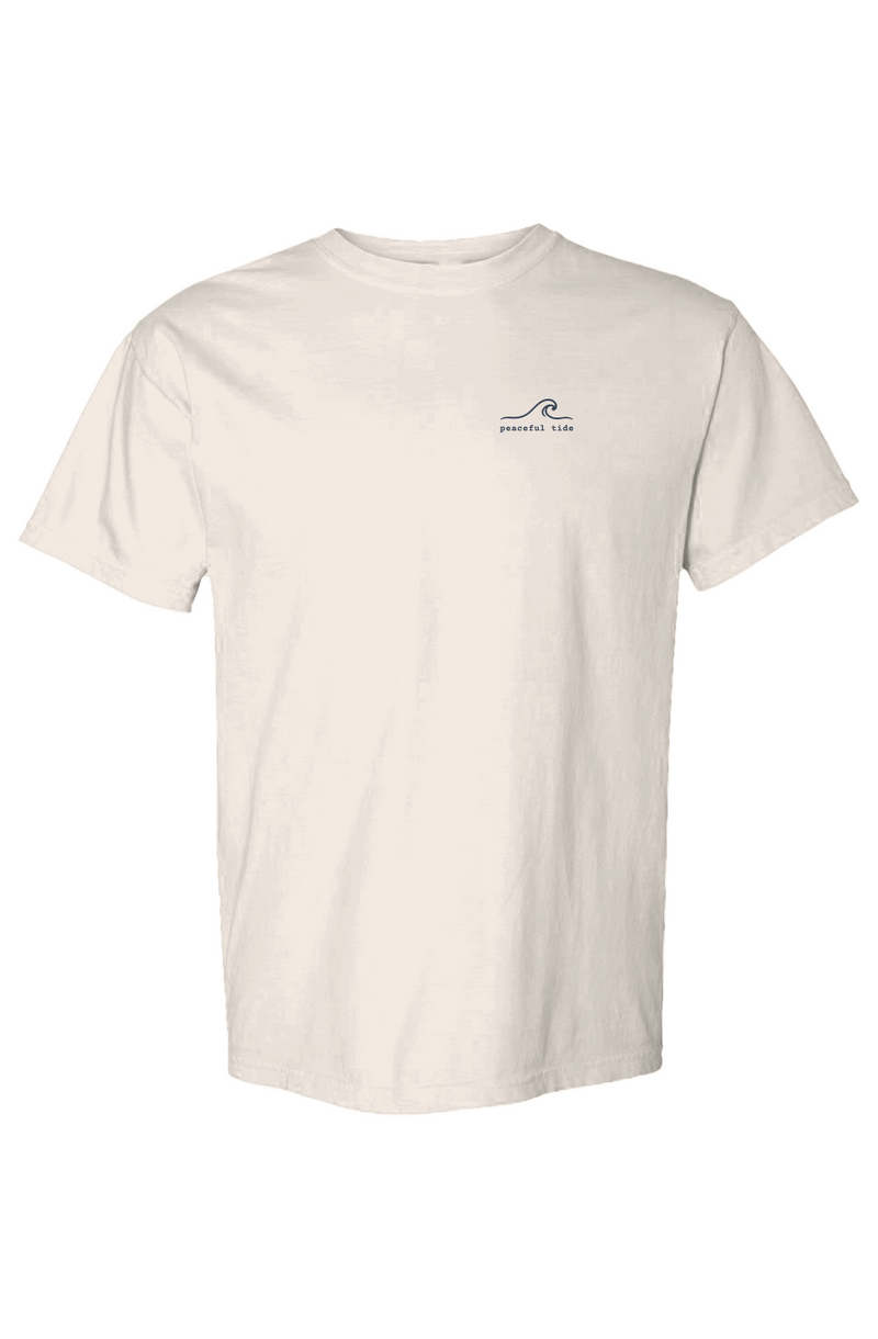 Soft Days Still Count Tee in Ivory, front view on model