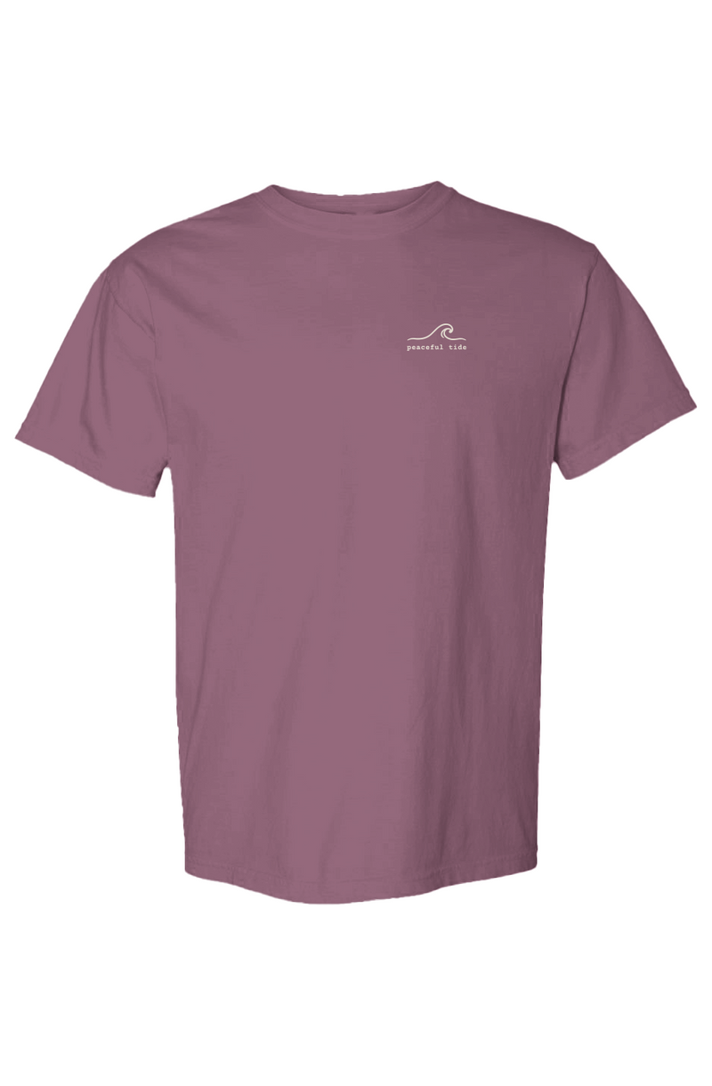 Come Back to Yourself Tee in berry — folded flat