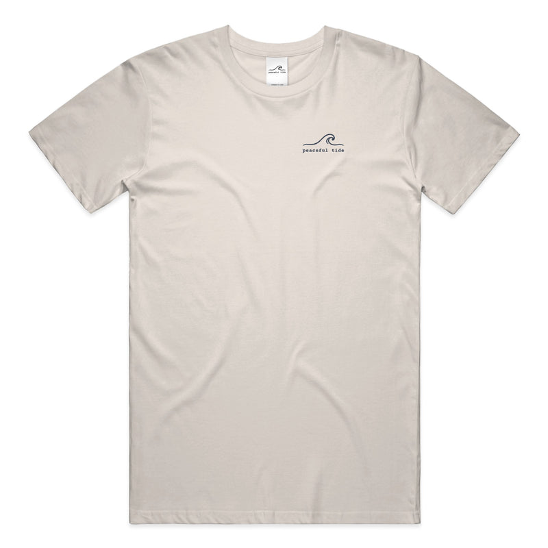 Rest Is Still Progress Tee in Ivory — on model, back view