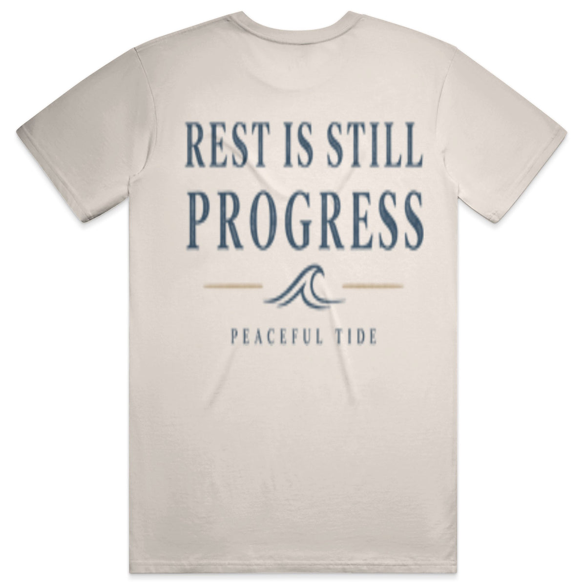 Rest Is Still Progress Tee in Ivory — folded flat