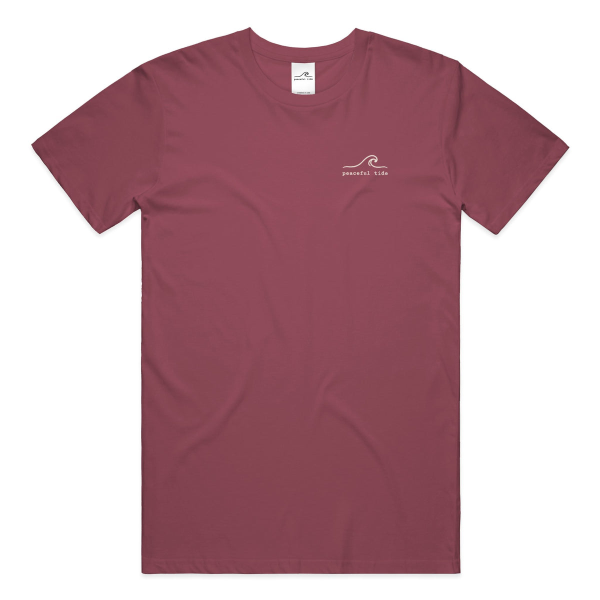 Gentle With Myself Tee in Chili — on model, back view