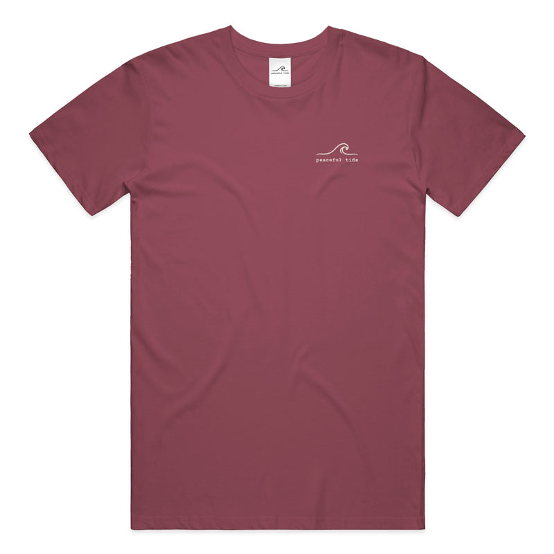 Gentle With Myself Tee in Chili — on model, back view