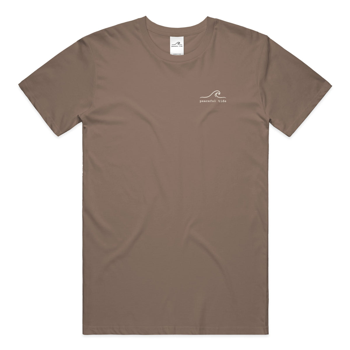 Gentle With Myself Tee in Espresso — on model, back view
