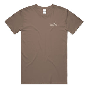 Gentle With Myself Tee in Espresso — on model, back view