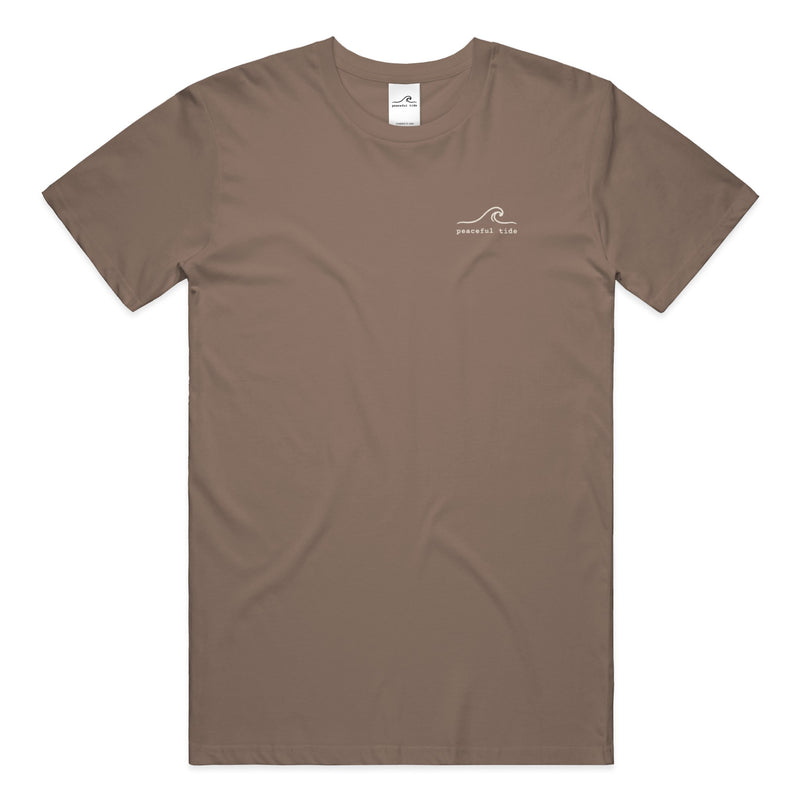 Gentle With Myself Tee in Espresso — on model, back view