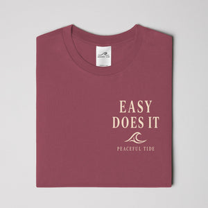 Easy Does It Tee in Chili — Fabric detail close-up