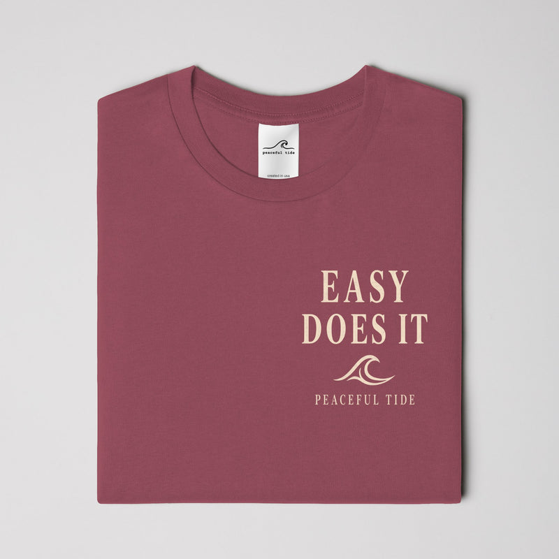 Easy Does It Tee in Chili — Fabric detail close-up