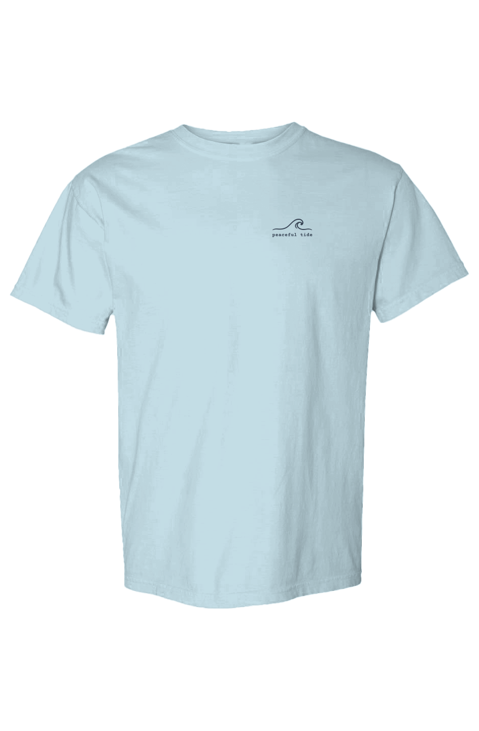 Grace For Today Tee in chambray — Front, worn on model
