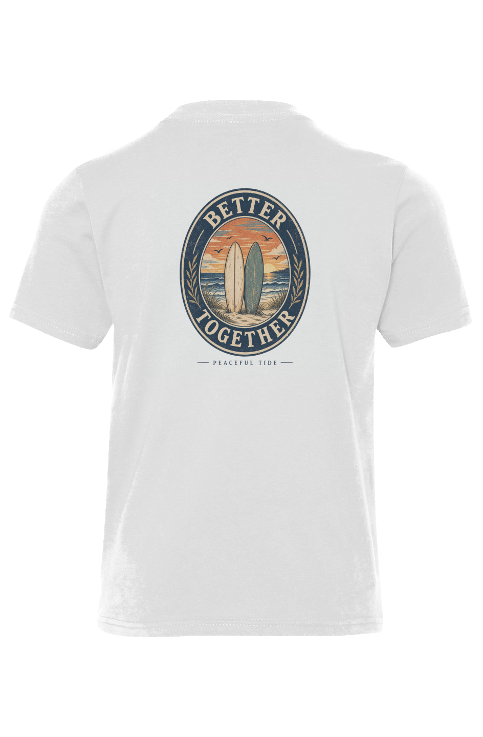 Better Together Youth Tee in White — folded flat