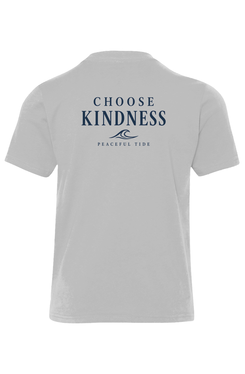 Choose Kindness Youth Tee in Light Grey — folded flat