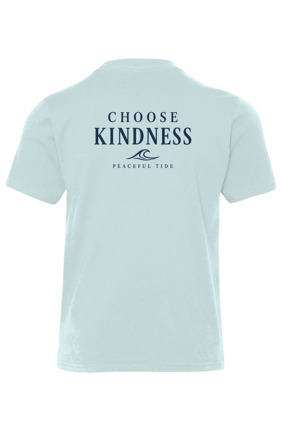 Choose Kindness Youth Tee in light blue — folded flat
