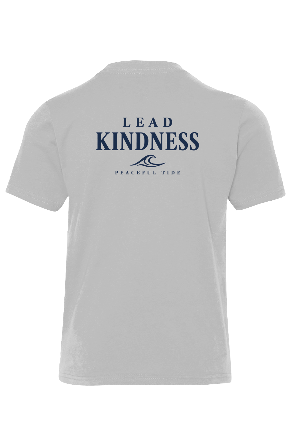 Lead Kindness Youth Tee in Light Grey — folded flat