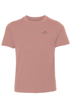 Lead Kindness Youth Tee in Desert Pink — folded flat