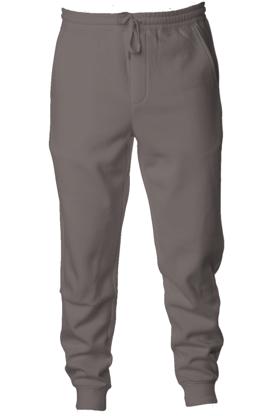 Pigment Dyed Fleece Joggers in Pigment Black, front view on model