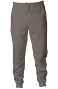 Pigment Dyed Fleece Joggers in Pigment Black, front view on model