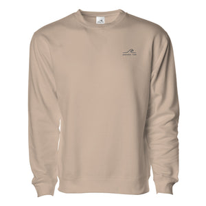 Signature Peaceful Tide Sweatshirt in Pigment Sandstone, folded flat