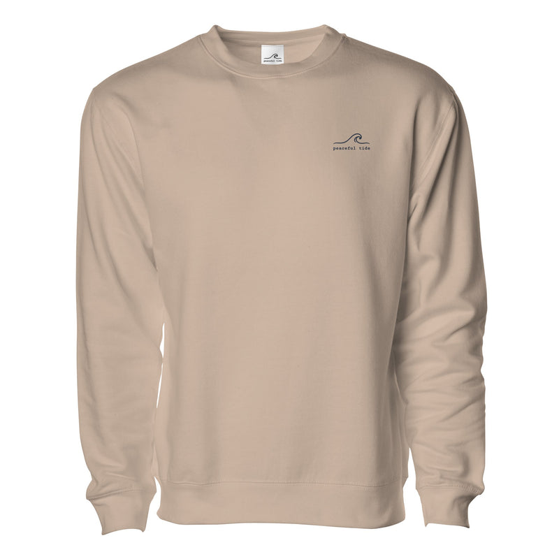 Better Together Premium Sweatshirt in Pigment Sandstone, worn by a model, front view