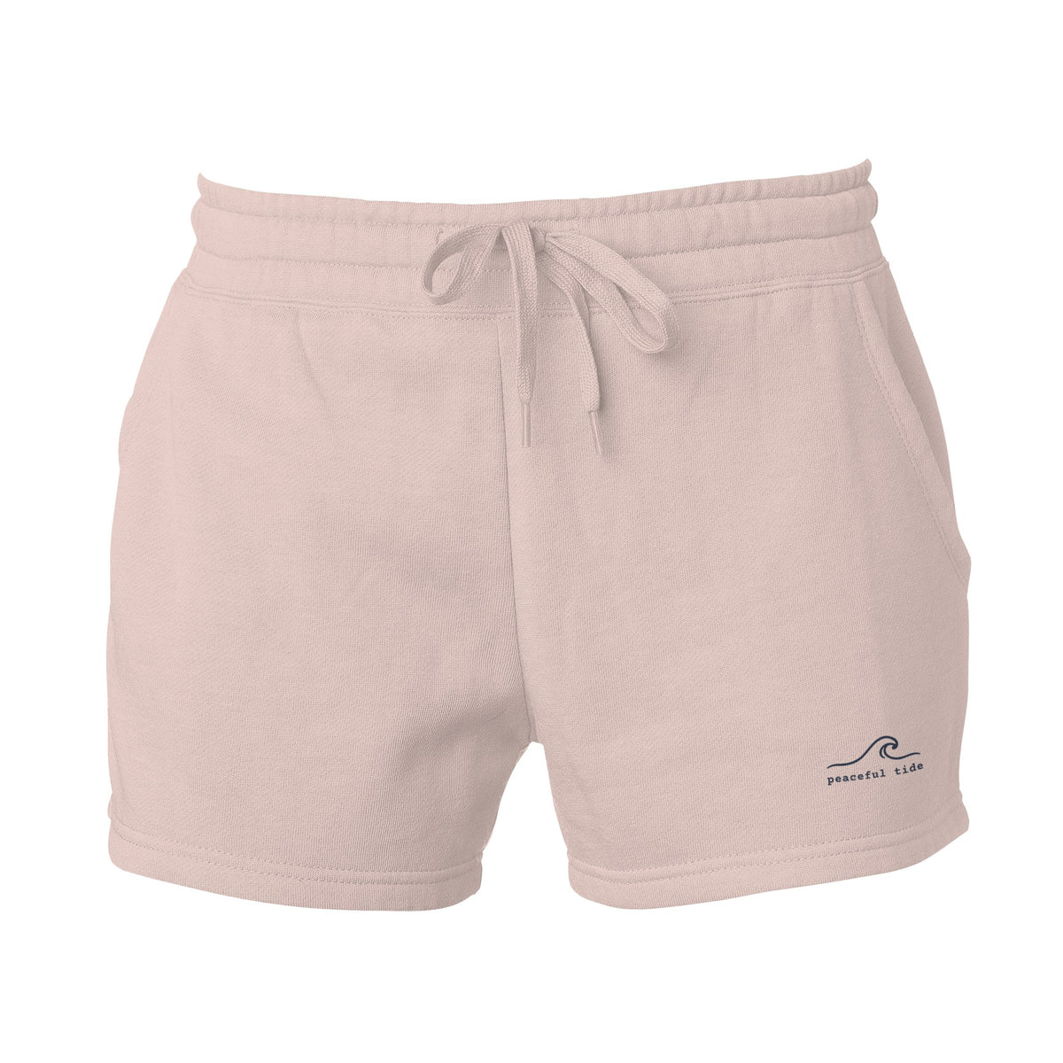 Women's Cali Wave Wash Shorts in Blush, front view on model