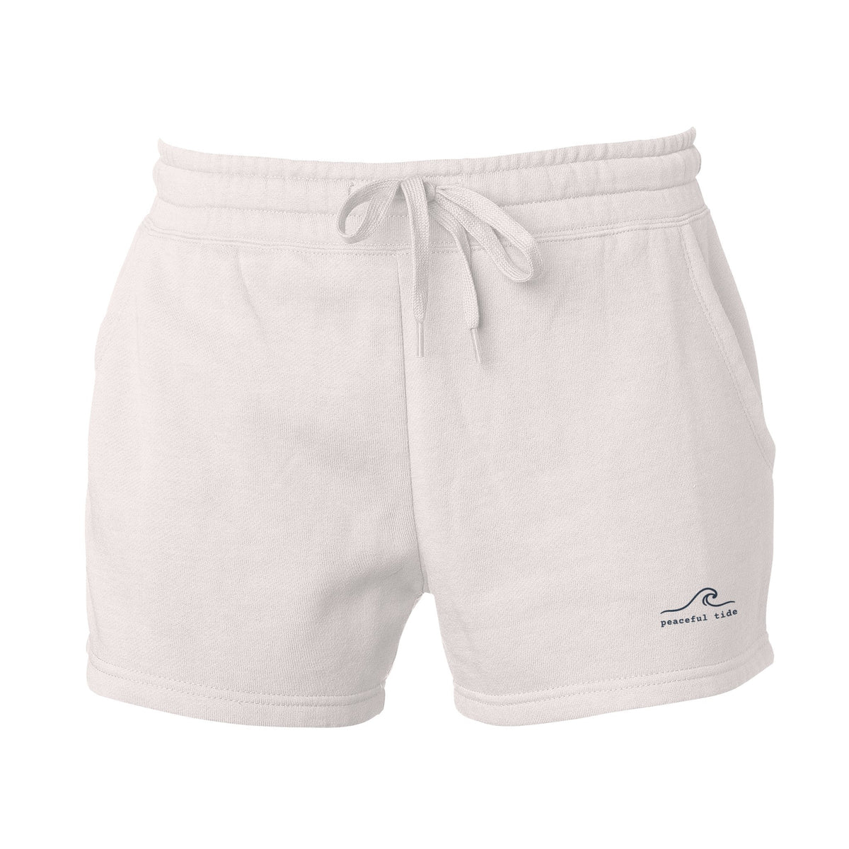 Women's Cali Wave Wash Shorts in Bone, front view on model