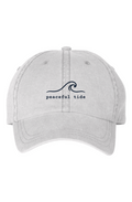 Peaceful Tide Signature Cap in White — front view