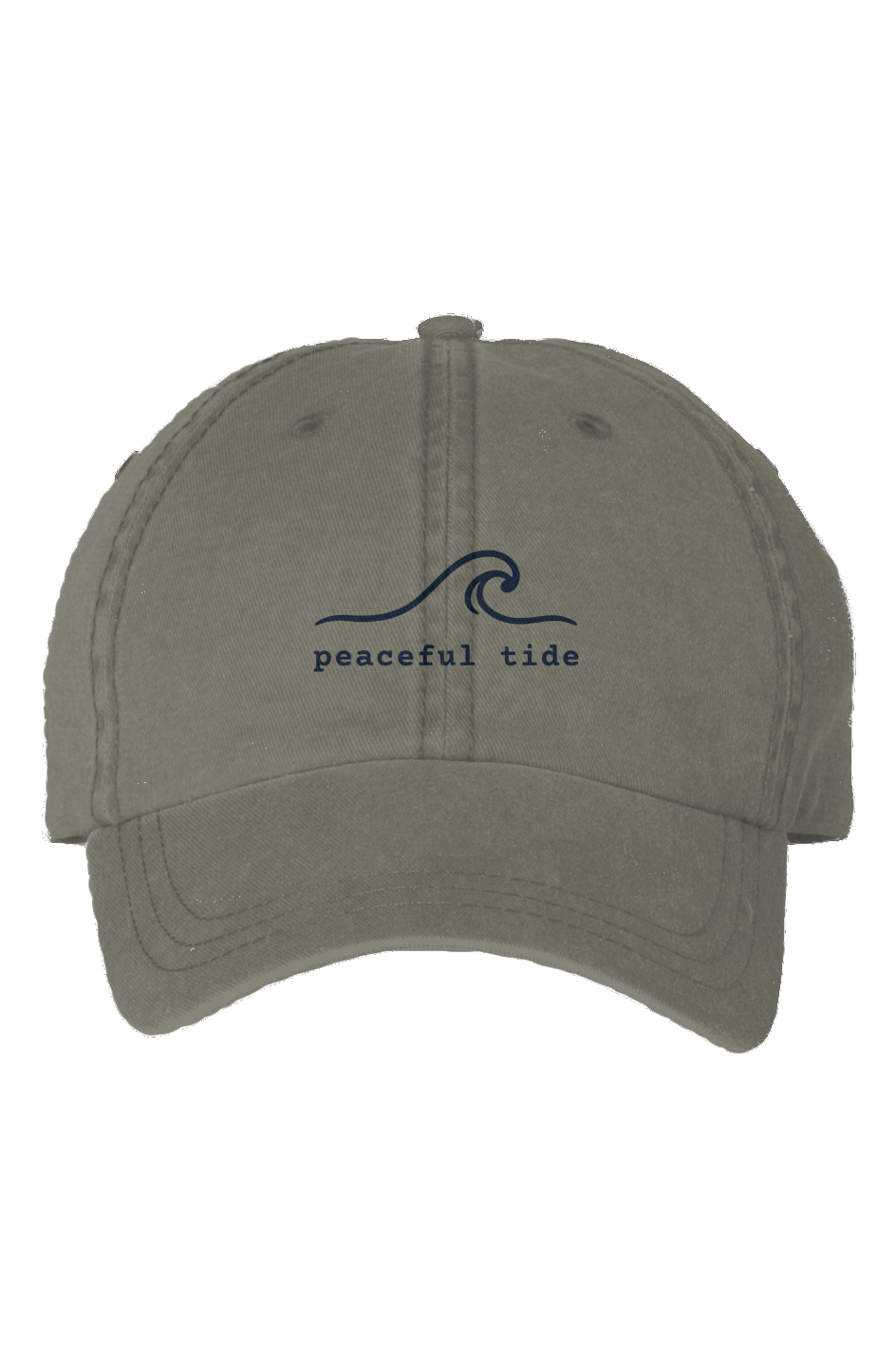 Peaceful Tide Signature Cap in Olive — front view