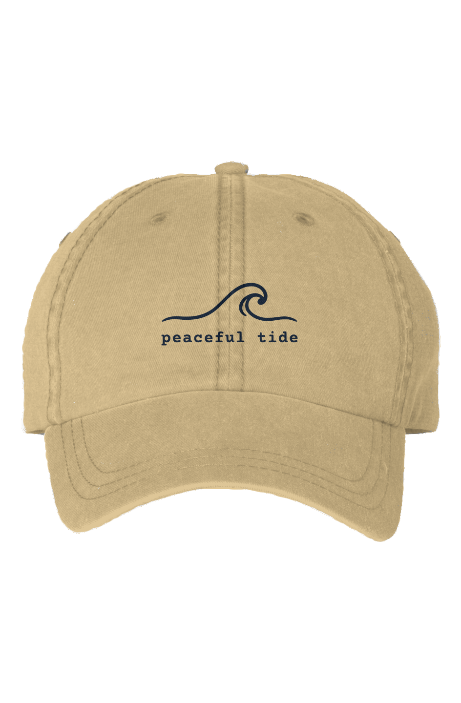 Peaceful Tide Signature Cap in Mustard — front view