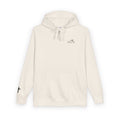 Faith Wave Hoodie in White, front view on model