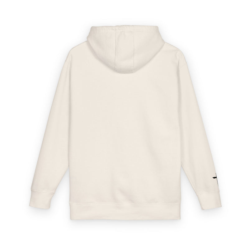 Faith Wave Hoodie in Bone, folded flat