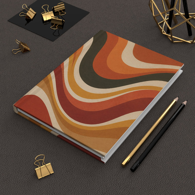 Quiet Reflection Journal held in hand, showing full wraparound cover print