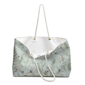 Botanical Fern Weekender Bag styled for a coastal walk or overnight trip