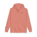 Faith Wave Hoodie in White, back view on model